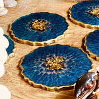 Blue Resin Coasters thumbnail