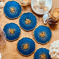 Blue Resin Coasters thumbnail