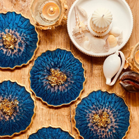 Blue Resin Coasters thumbnail