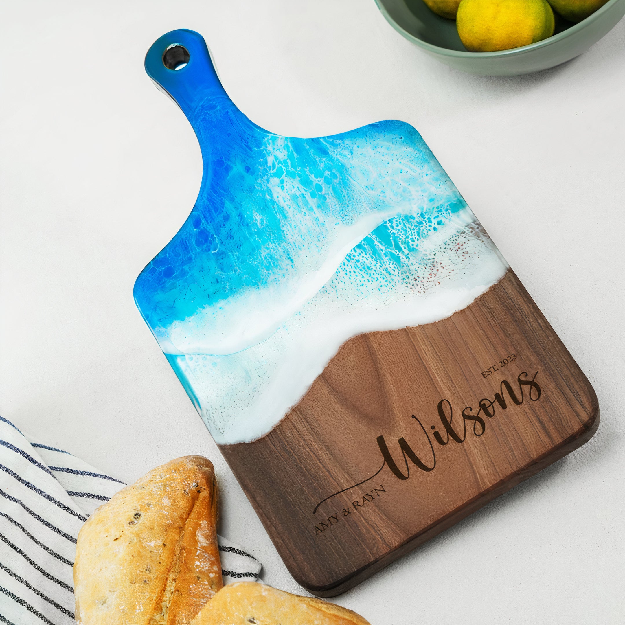 Live Edge Epoxy Charcuterie Board