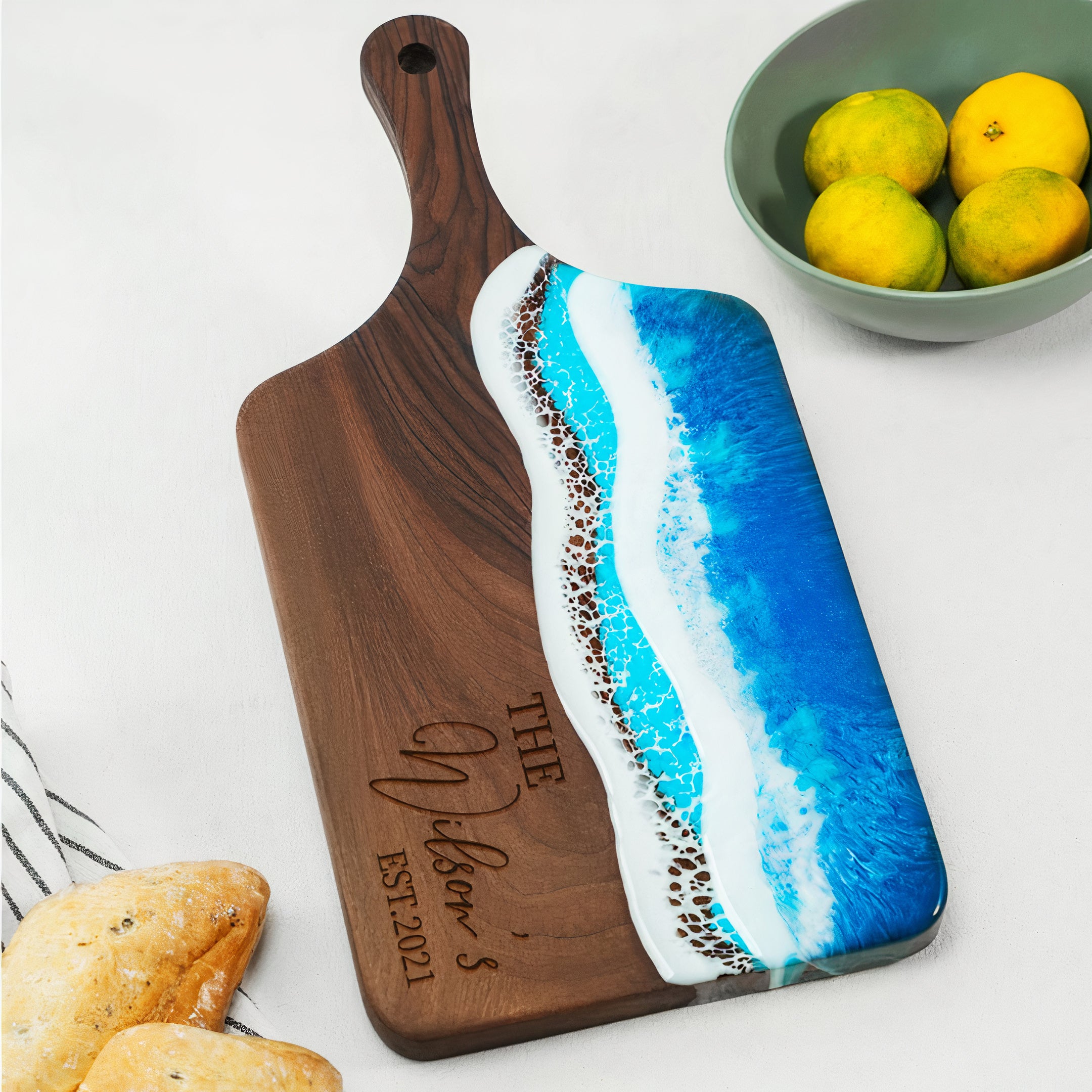 Live Edge Epoxy Charcuterie Board