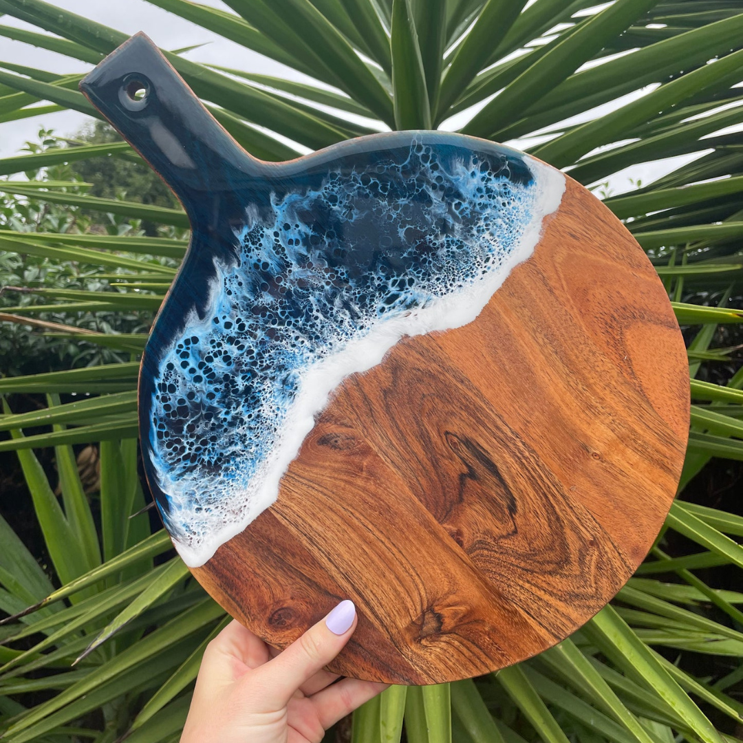 Epoxy Ocean Cutting Board