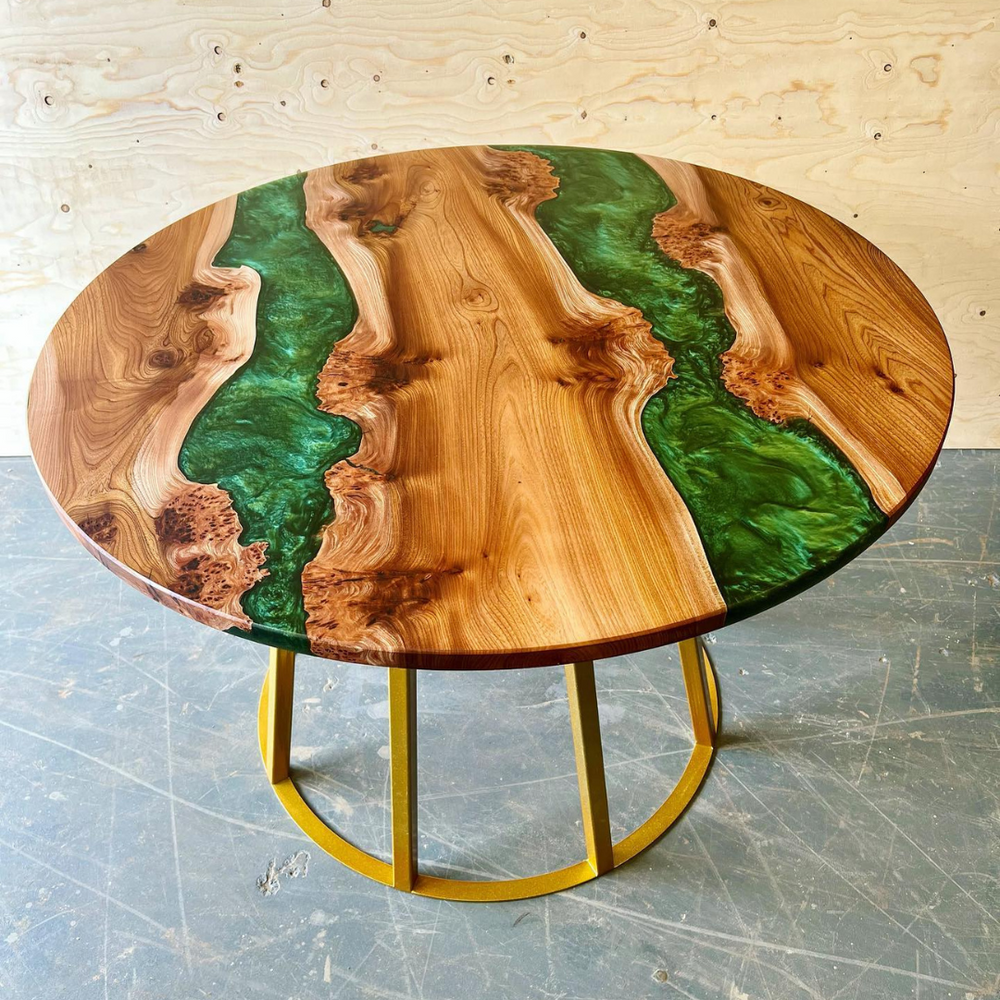 Handmade Round Epoxy Resin Coffee Table