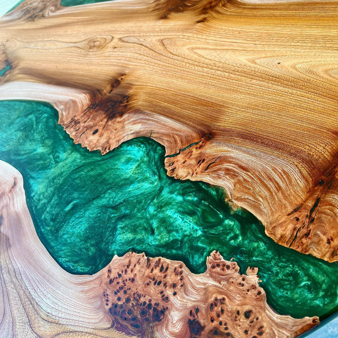Handmade Round Epoxy Resin Coffee Table