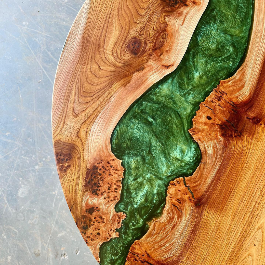 Handmade Round Epoxy Resin Coffee Table