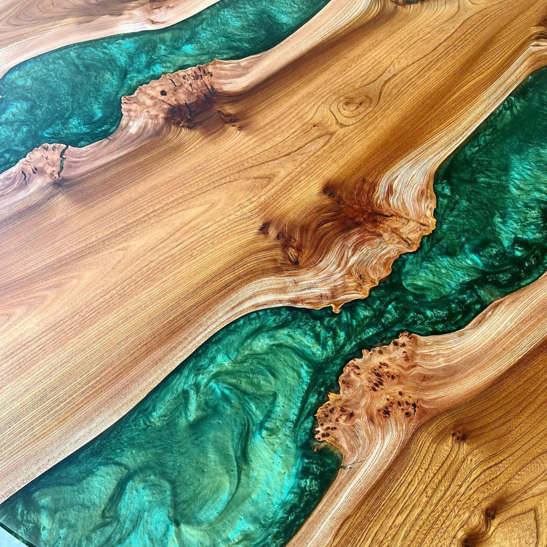Handmade Round Epoxy Resin Coffee Table