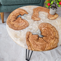Handmade Resin and Olive Wood Coffee Table thumbnail