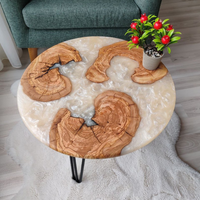 Handmade Resin and Olive Wood Coffee Table thumbnail