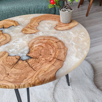 Handmade Resin and Olive Wood Coffee Table thumbnail