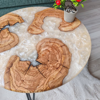 Handmade Resin and Olive Wood Coffee Table thumbnail