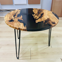 Live edge Olive Wood Resin Table thumbnail