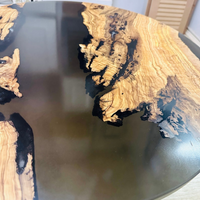 Live edge Olive Wood Resin Table thumbnail