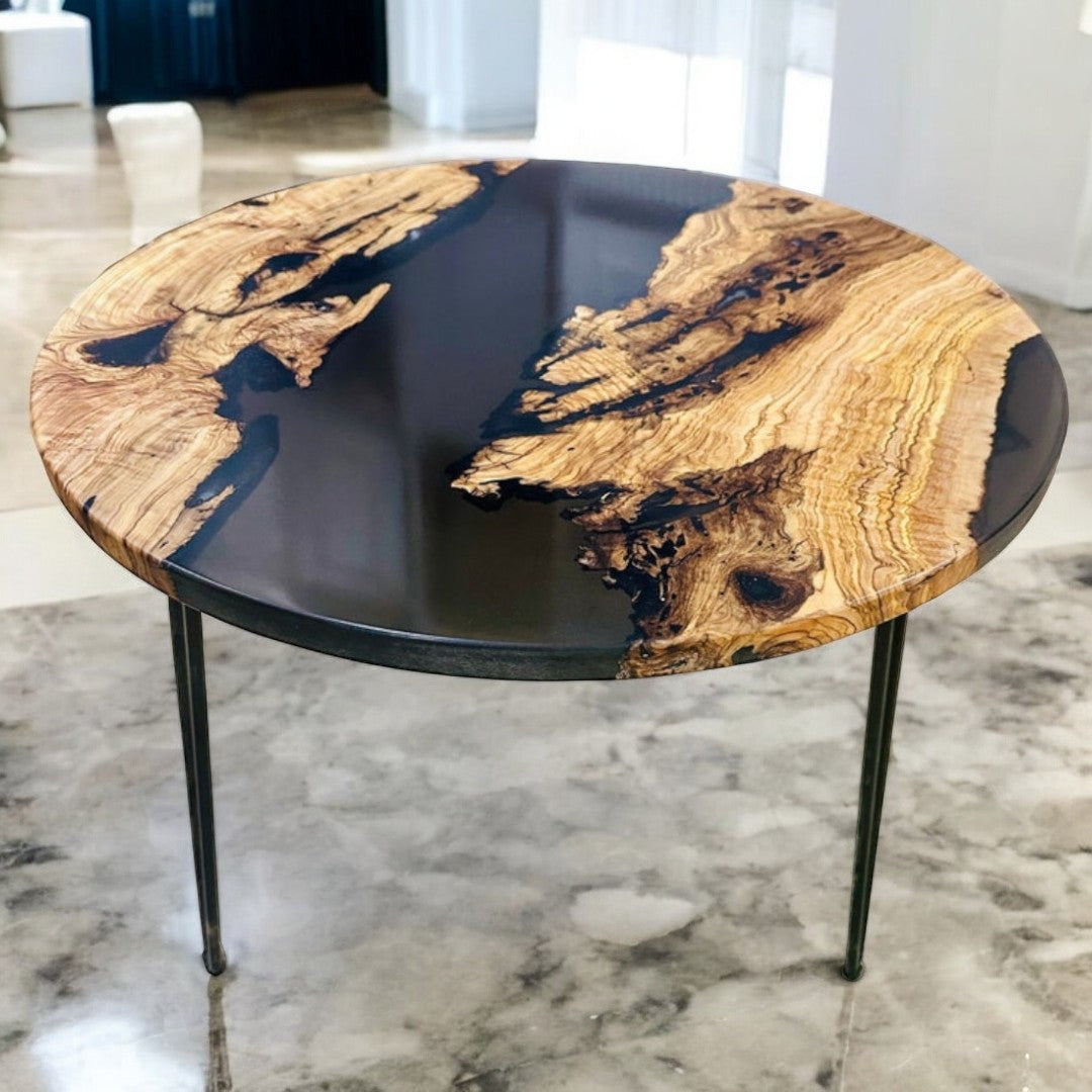 Live edge Olive Wood Resin Table