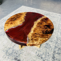 Red Epoxy coffee table Table thumbnail