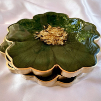 Forest Olive Green Epoxy Resin Coasters thumbnail