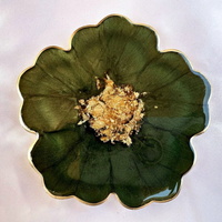 Forest Olive Green Epoxy Resin Coasters thumbnail