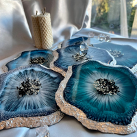 Ocean Theme Epoxy Coasters thumbnail