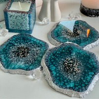 Ocean Theme Epoxy Coasters thumbnail