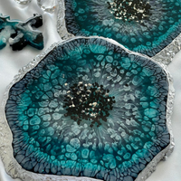 Ocean Theme Epoxy Coasters thumbnail
