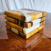 Personalized Teak Wood Epoxy Coasters thumbnail