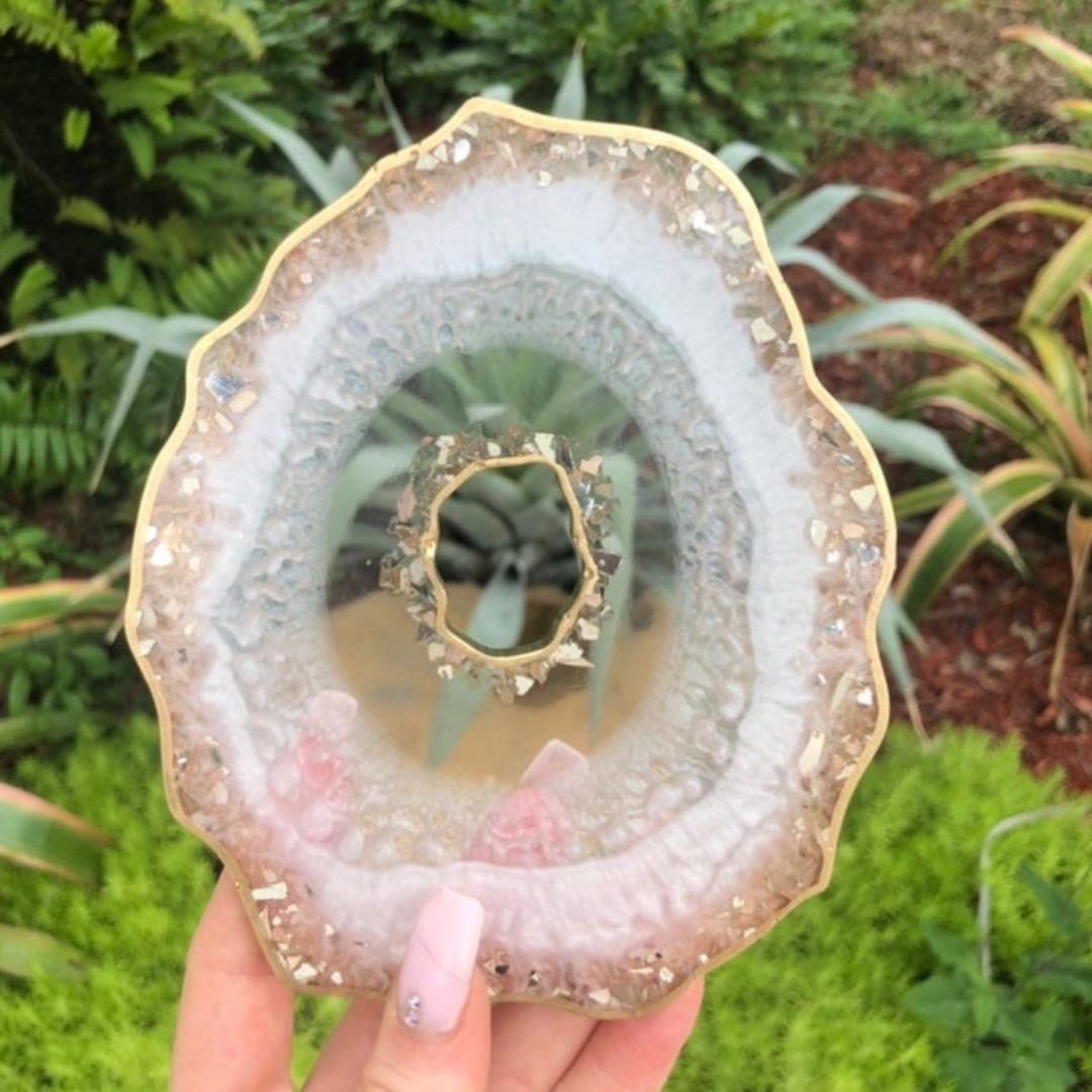 Epoxy Resin Pink Coaster