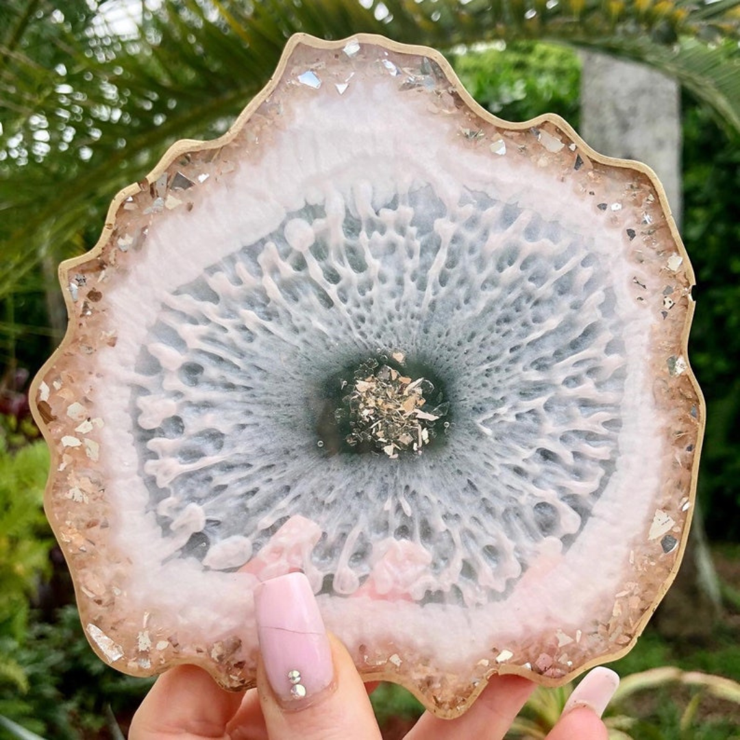Epoxy Resin Pink Coaster