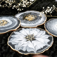 Round Epoxy resin cup coaster thumbnail