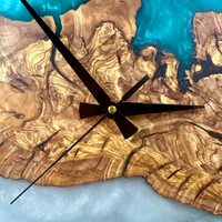 Epoxy Olive Wood Wall Clock thumbnail