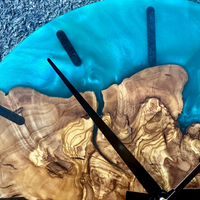 Epoxy Olive Wood Wall Clock thumbnail