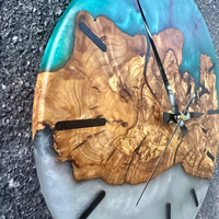 Epoxy Olive Wood Wall Clock thumbnail