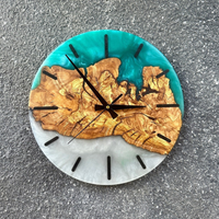 Epoxy Olive Wood Wall Clock thumbnail