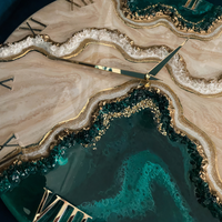 Green Resin Geode Wall Clock thumbnail