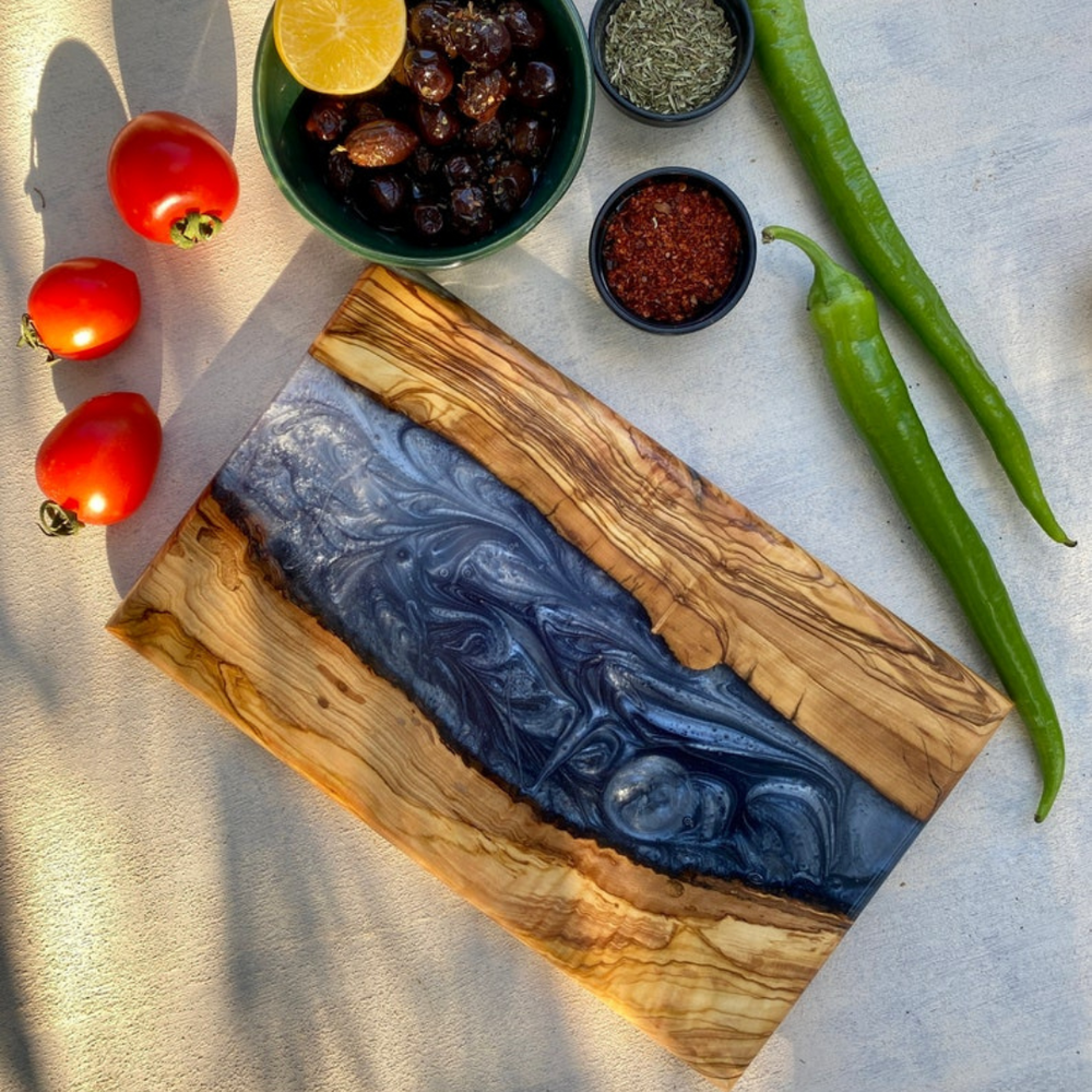 Custom Made Resin River Charcuterie Board