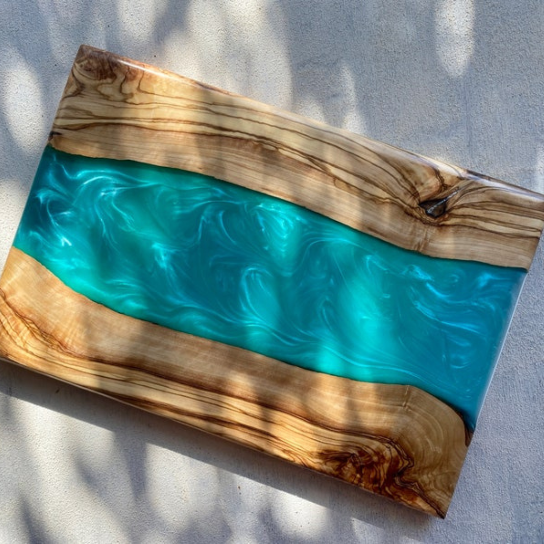 Custom Made Resin River Charcuterie Board