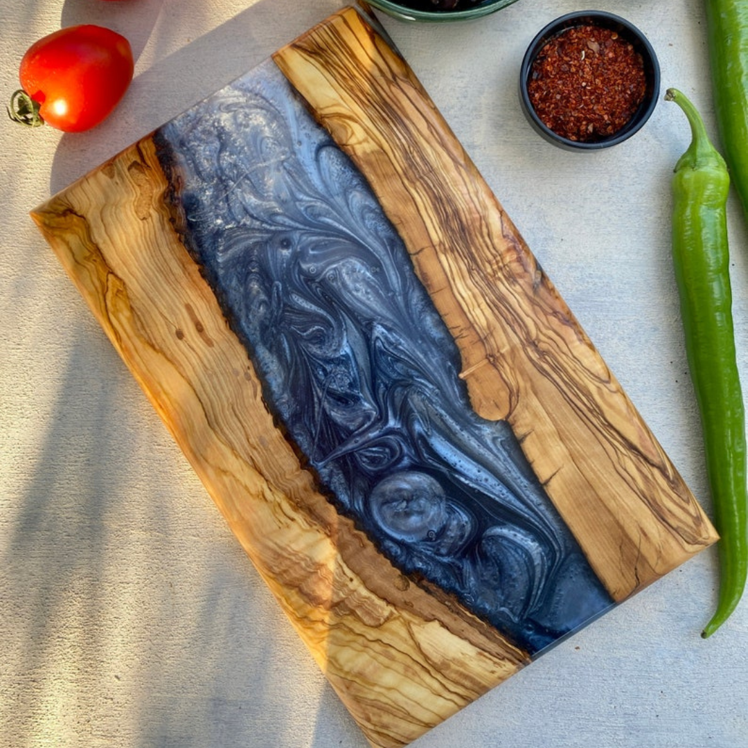 Custom Made Resin River Charcuterie Board