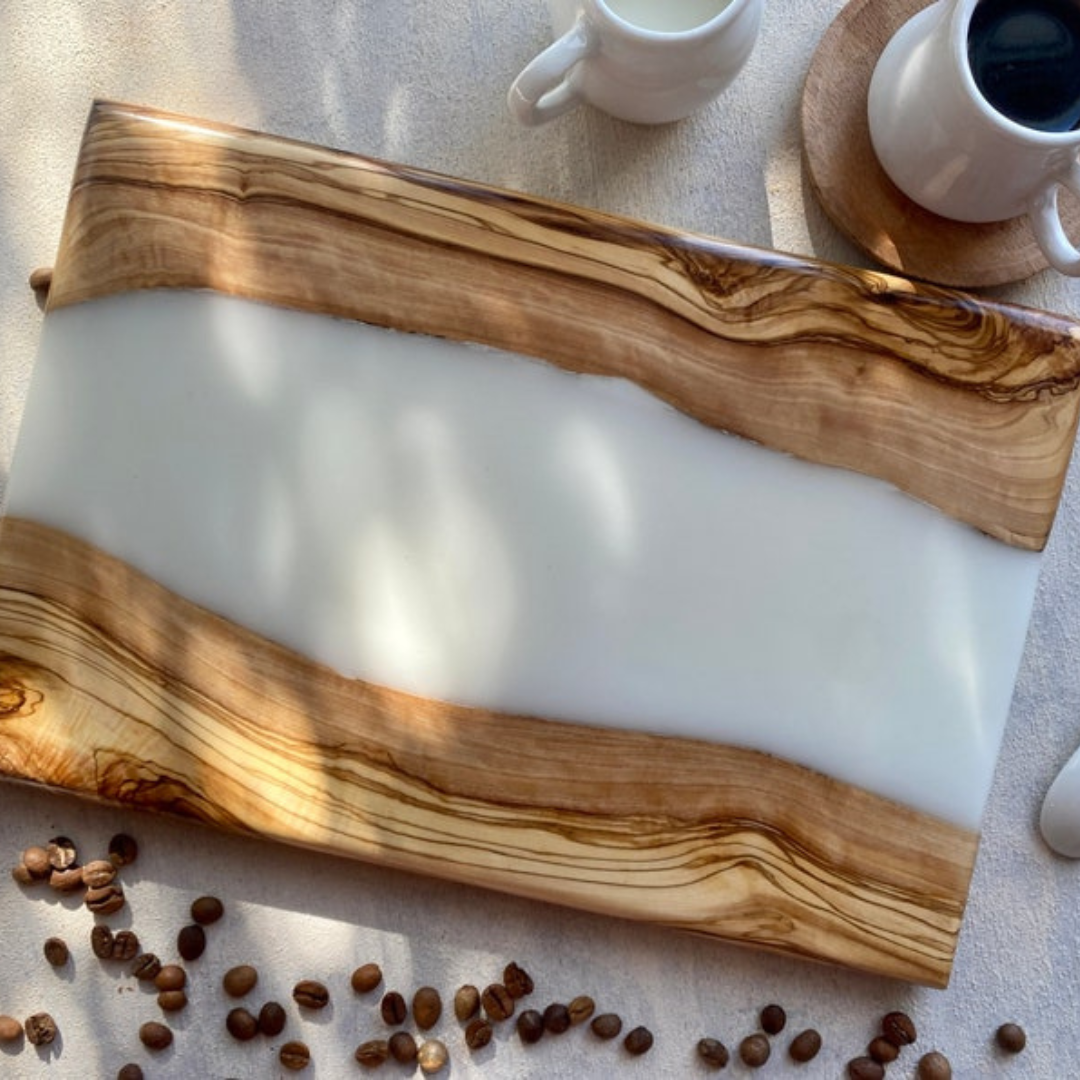 Custom Made Resin River Charcuterie Board