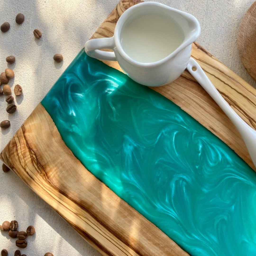 Custom Made Resin River Charcuterie Board