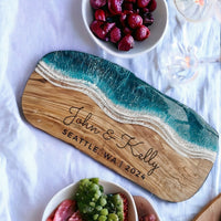 Personalized Resin Olive Wood Serving Board thumbnail