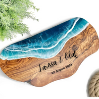 Personalized Resin Olive Wood Serving Board thumbnail