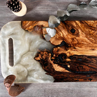 Epoxy resin and olive wood Charcuterie tray thumbnail