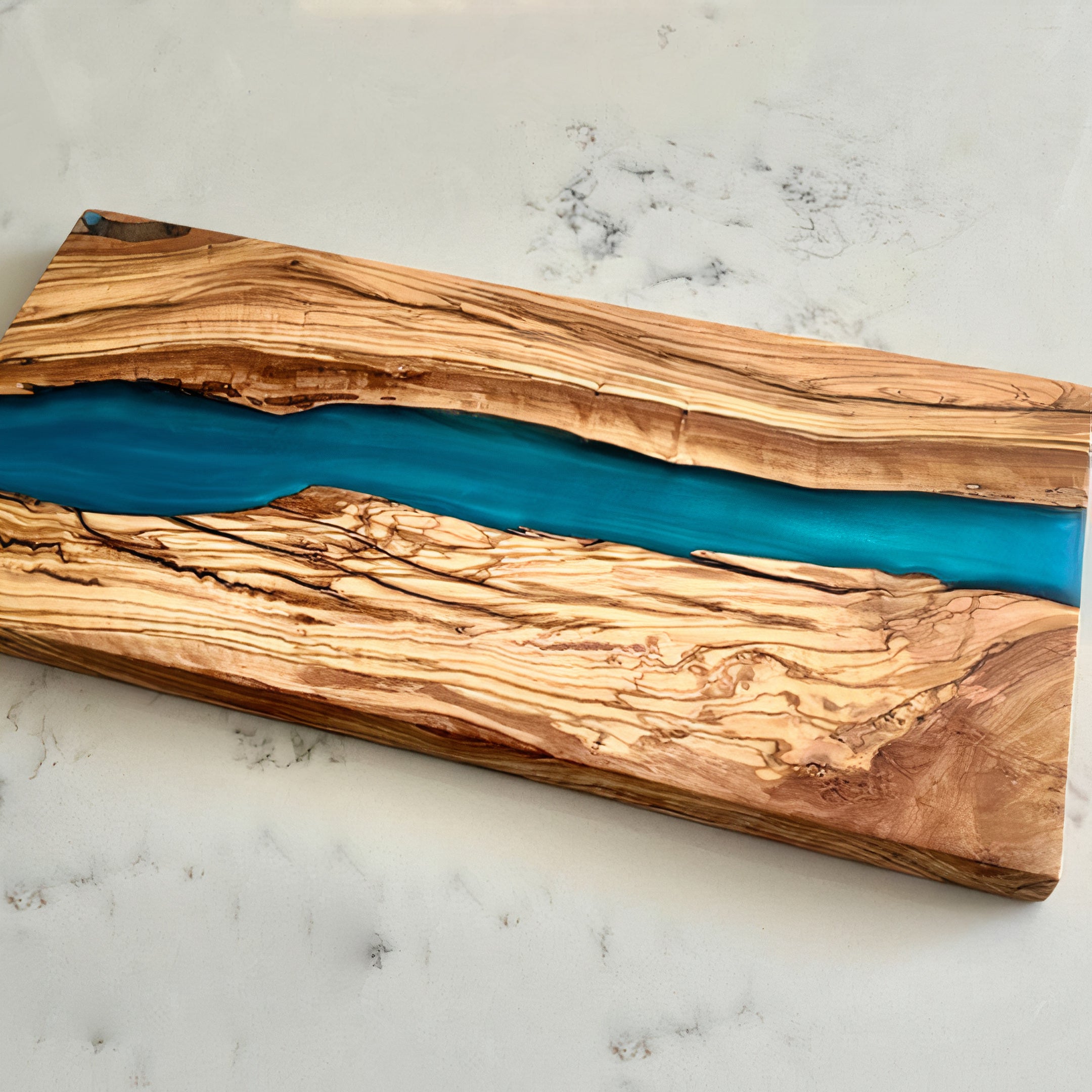 Handcrafted Olive Wood River Board