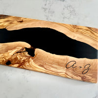 Handcrafted Olive Wood River Board thumbnail