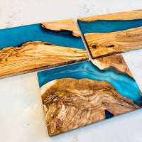 Handcrafted Olive Wood River Board thumbnail