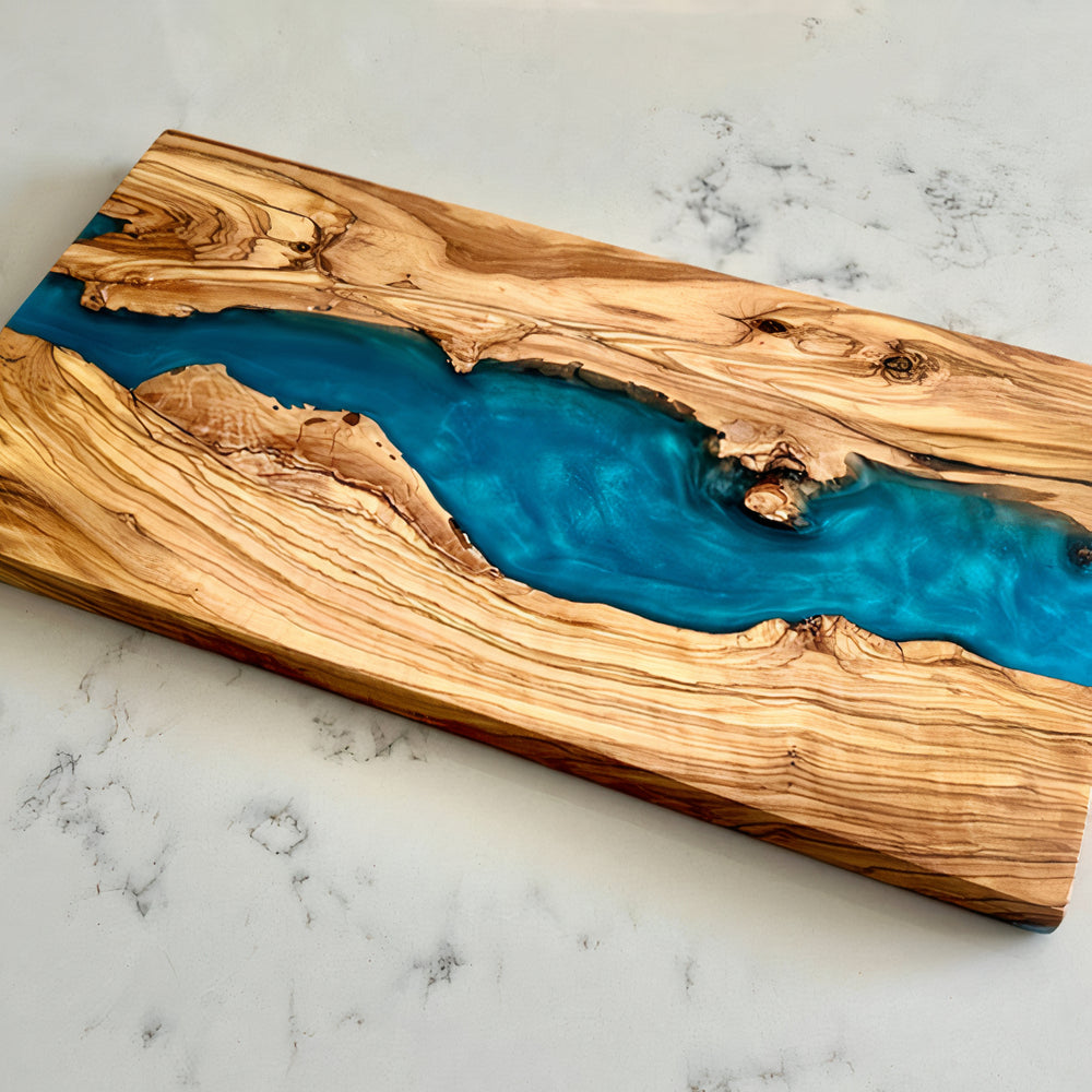 Handcrafted Olive Wood River Board