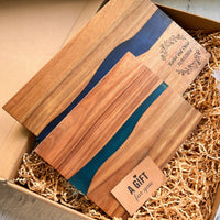 Engraved Wood Resin River Cheese Board thumbnail