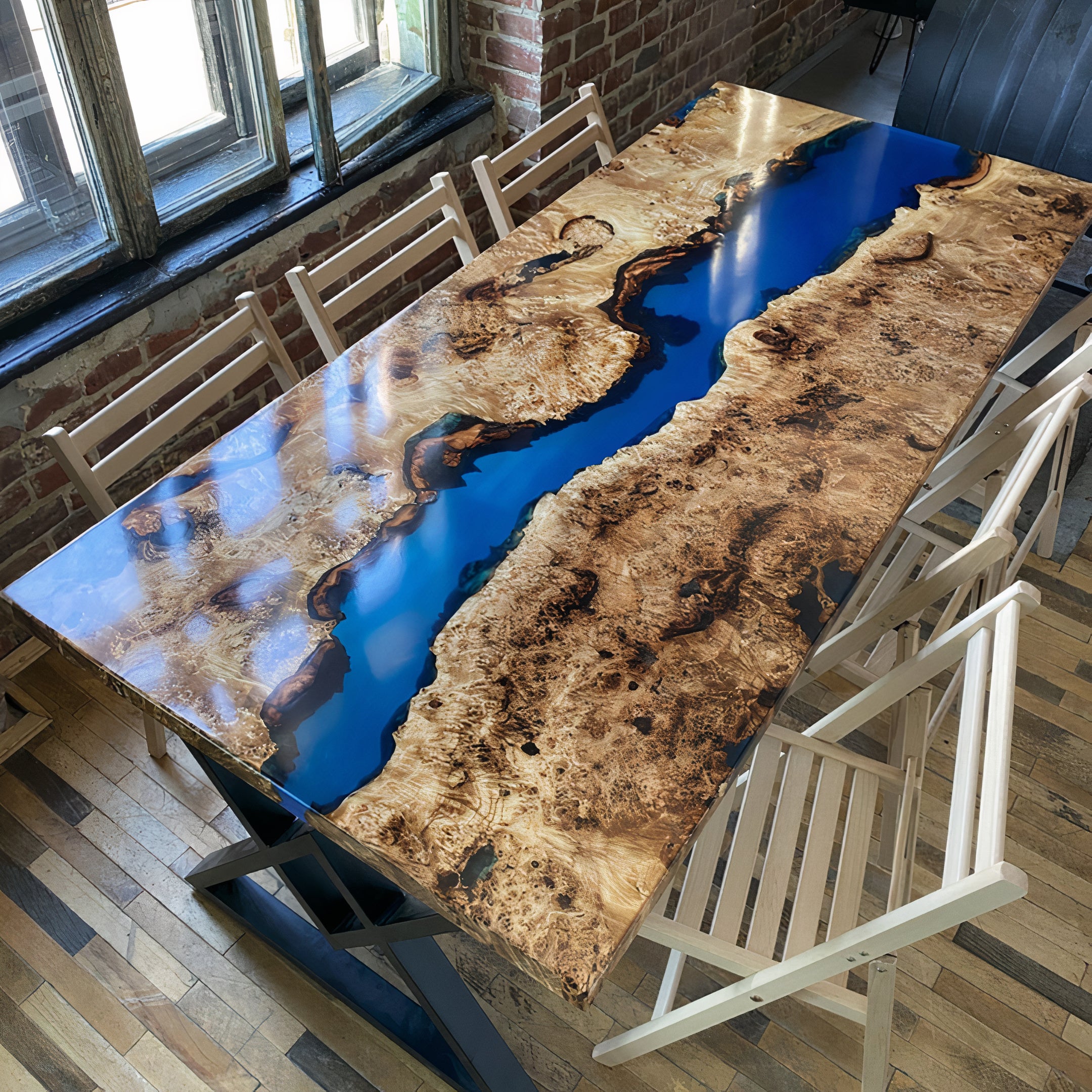 Aqua River Resin Dining Table