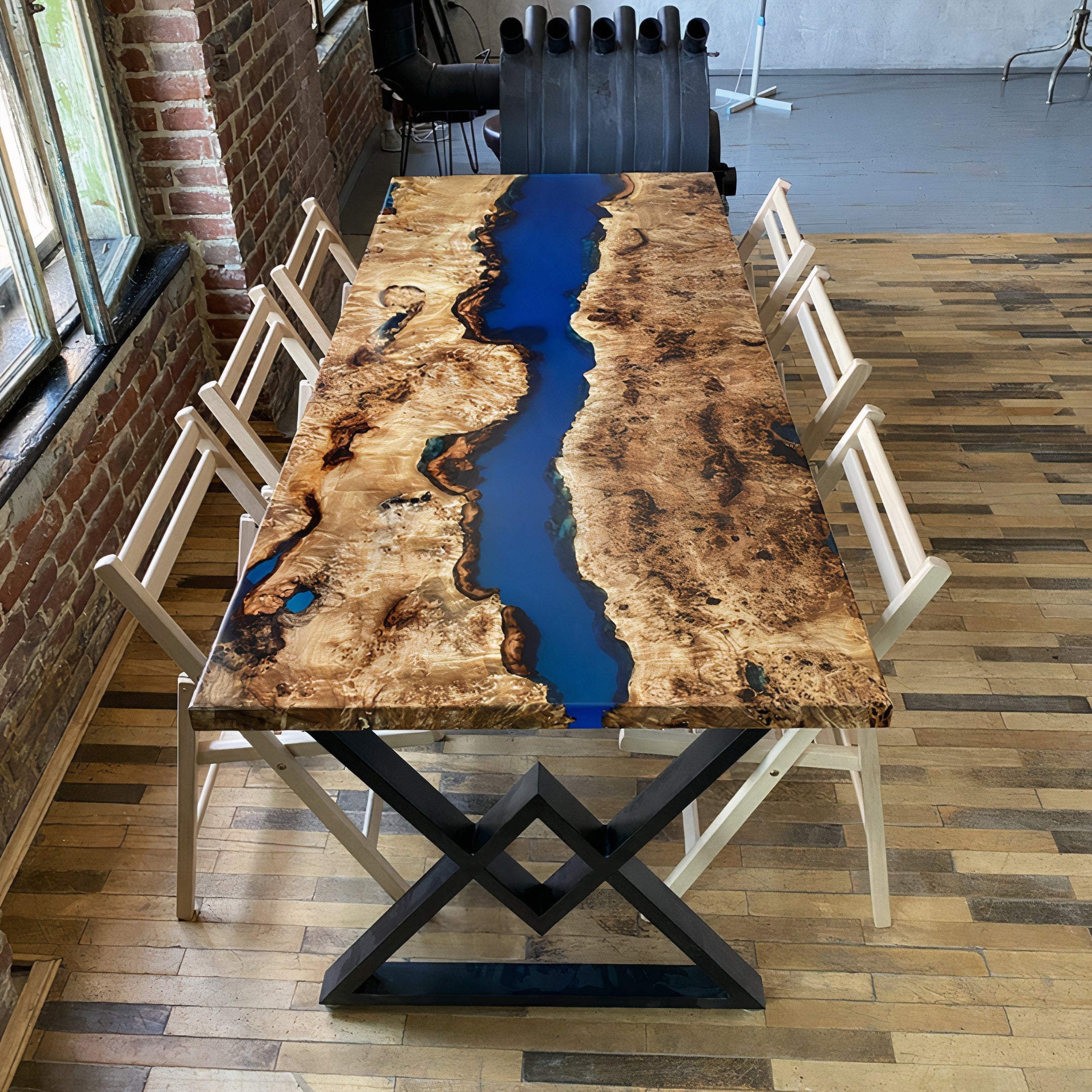 Aqua River Resin Dining Table