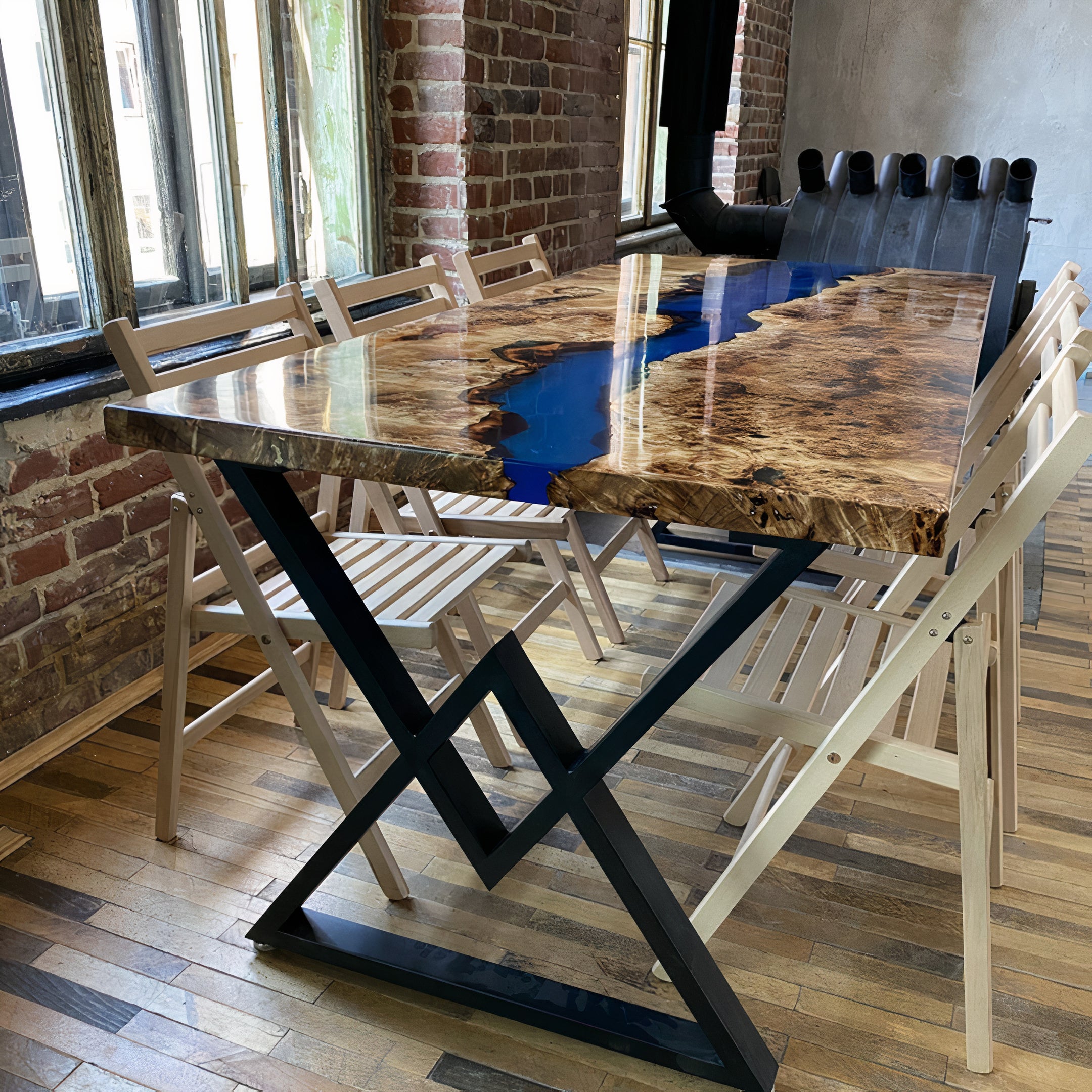 Aqua River Resin Dining Table