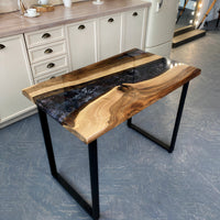 Live Edge River Resin Dining Table thumbnail