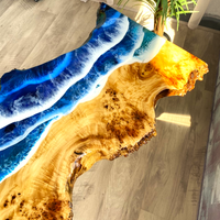Custom Live Edge Epoxy Dining Table thumbnail